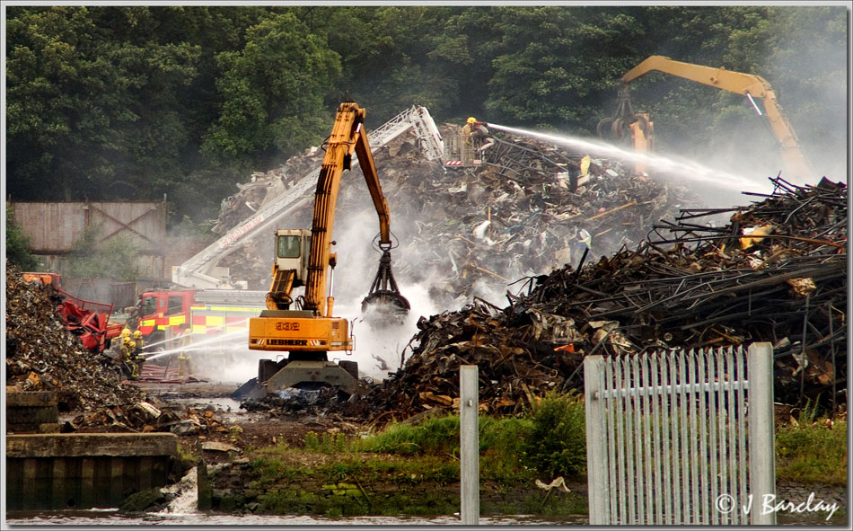 Fire at Scrap yard Renfrew