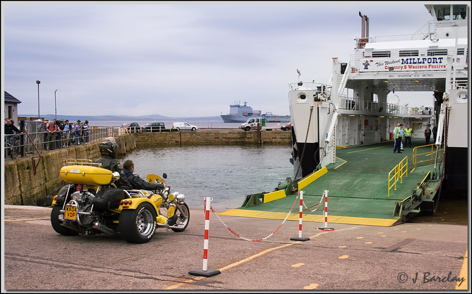 Ferry Loch Shira at Largs (RFA Largs Bay in the background)